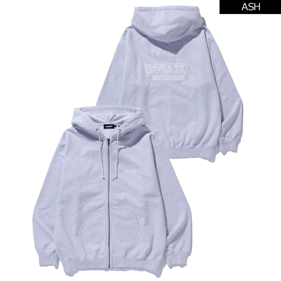 XLARGE（エクストラ ラージ） 全2色 ジップパーカー BACKSIDE OG ZIP