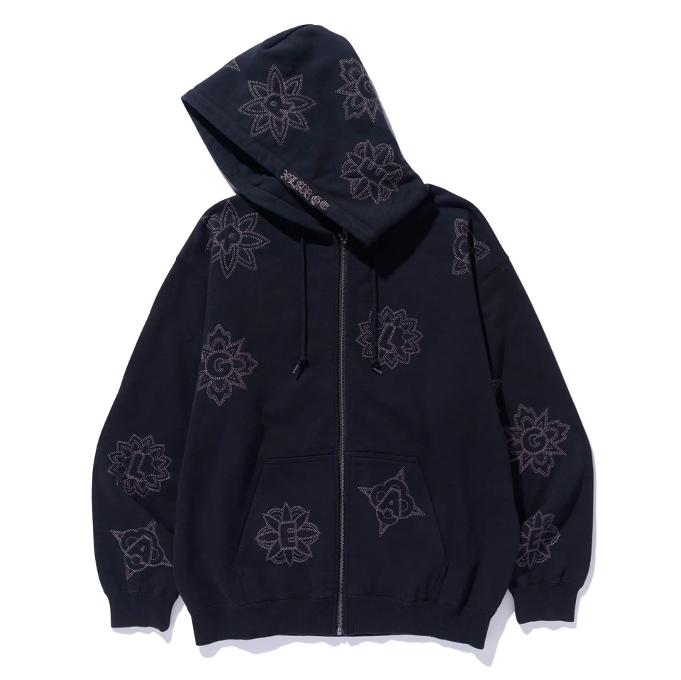 XLARGE（エクストラ ラージ） ジップパーカー ALLOVER EMBROIDERY ZIP