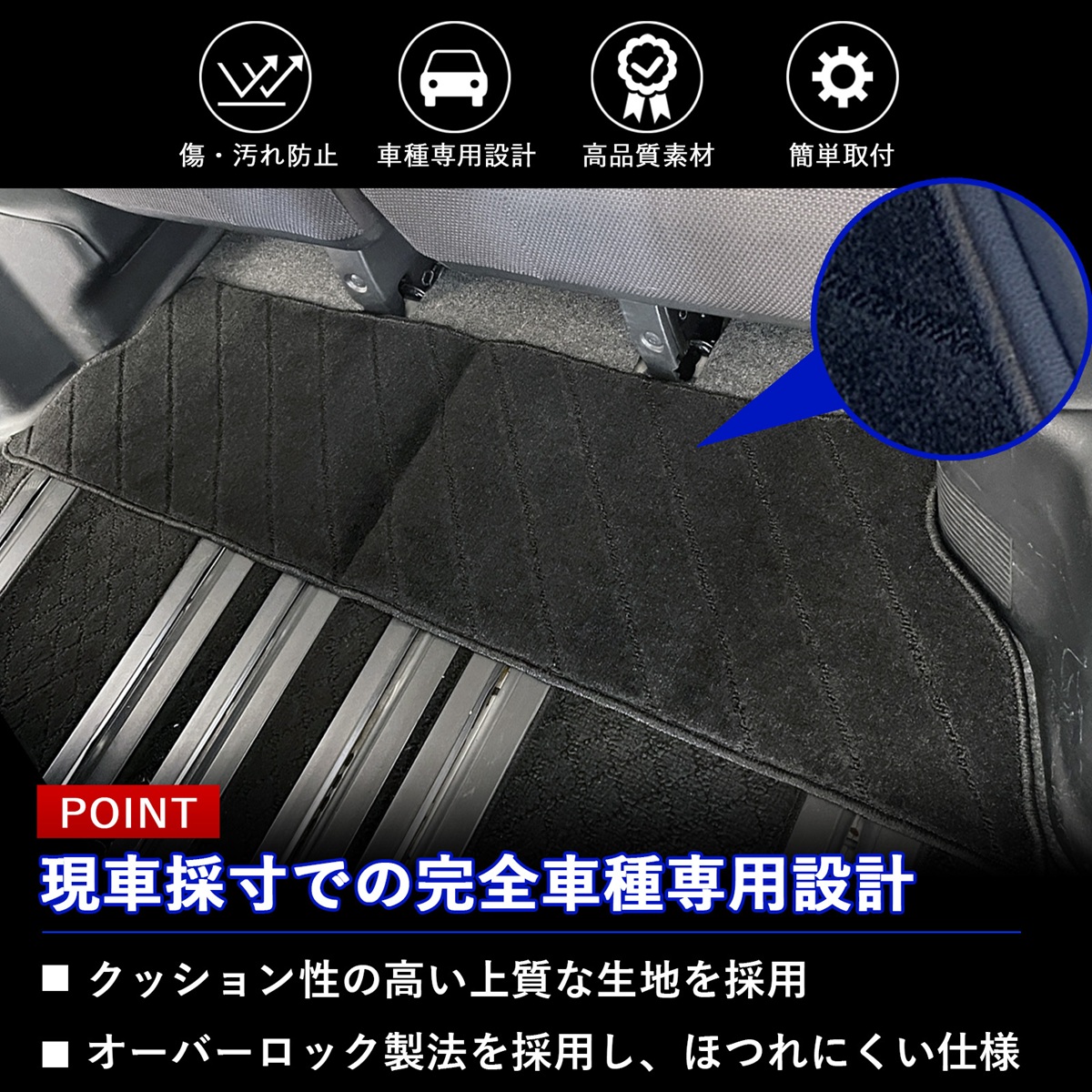 セレナ C27 C28 フロアマット セカンドラグマット 2列目 3列目 マット 