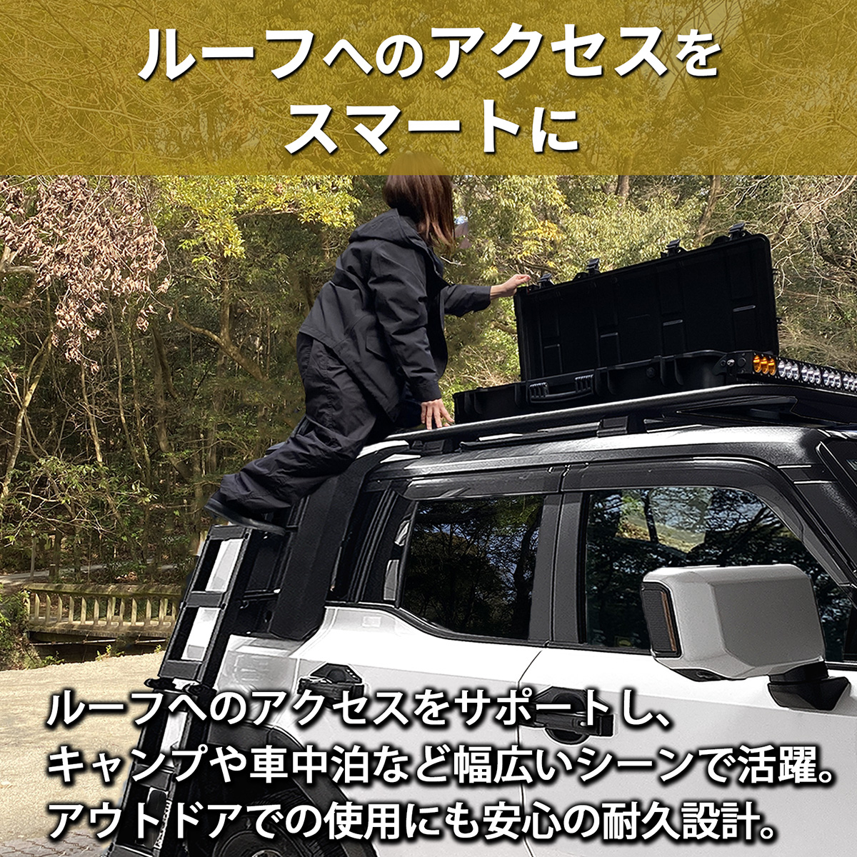 ランドクルーザー250 ランクル250 ルーフラック サイドラダー セット