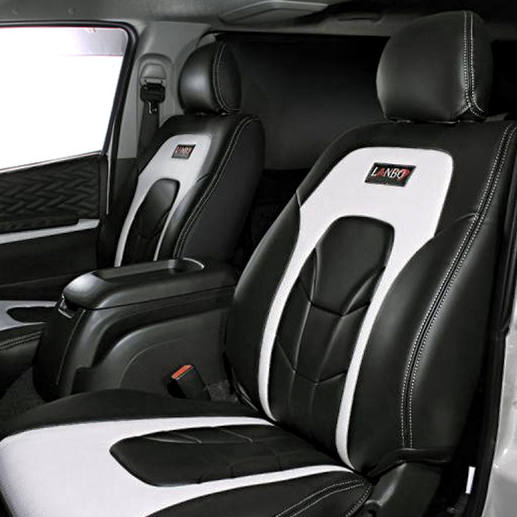 ハイエース200 1型 2型 3型 4型 5型 6型 シートカバー ブラック レッド