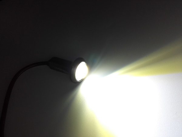 LED スポットライト 車 デイライト ボルト型 ホワイト ブルー 10mm