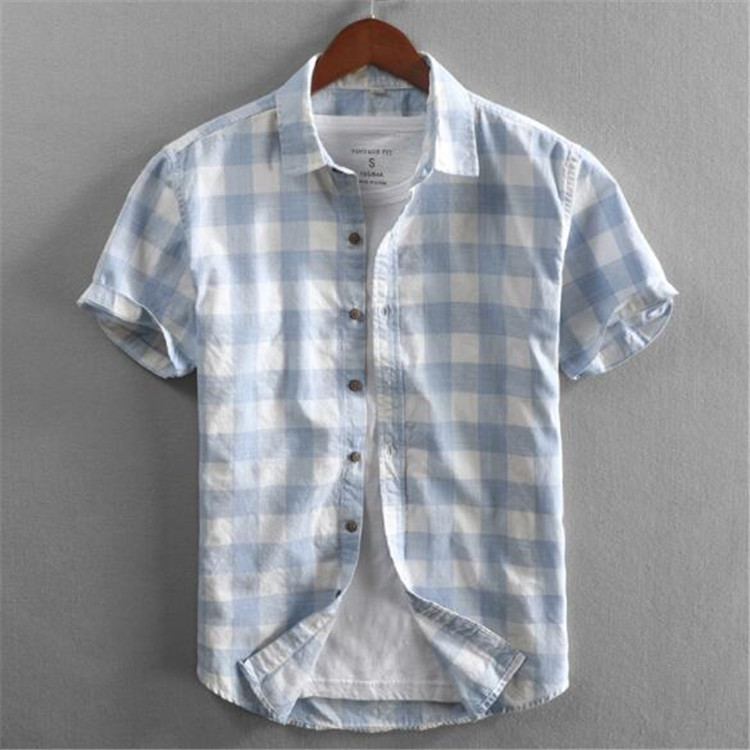 メンズファッション 全3色 黒 赤 ベージュ カジュアルシャツ メンズ シャツ 半袖 チェック柄 モテシャツ 通勤 夏 薄手 シンプル トップス 夏物 お兄系 Rbxifcprwo Minirunukevents Com