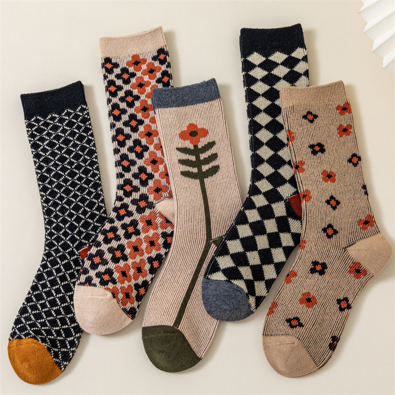 靴下 ソックス  5足セット くつ下  ハイソックス  socks 可愛い 女の子  レディース 防...