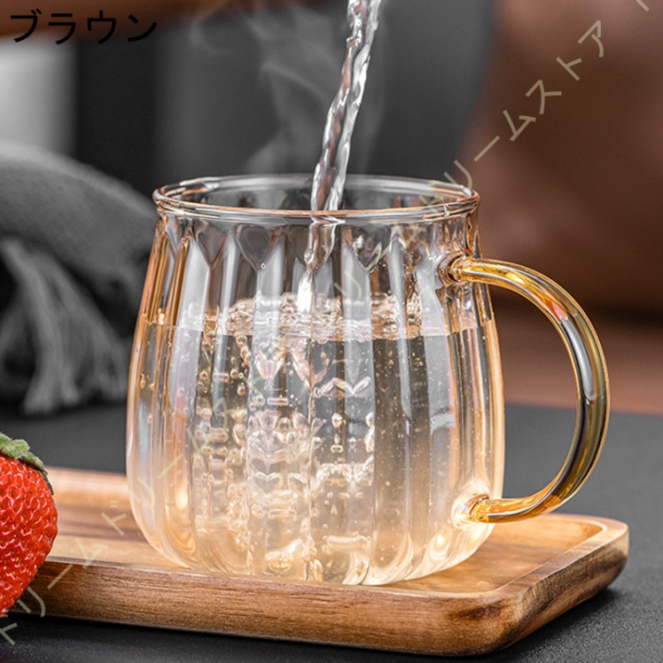 耐熱ガラス製 マグカップ 400ml 軽量ガラス おしゃれ ガラスマグカップ