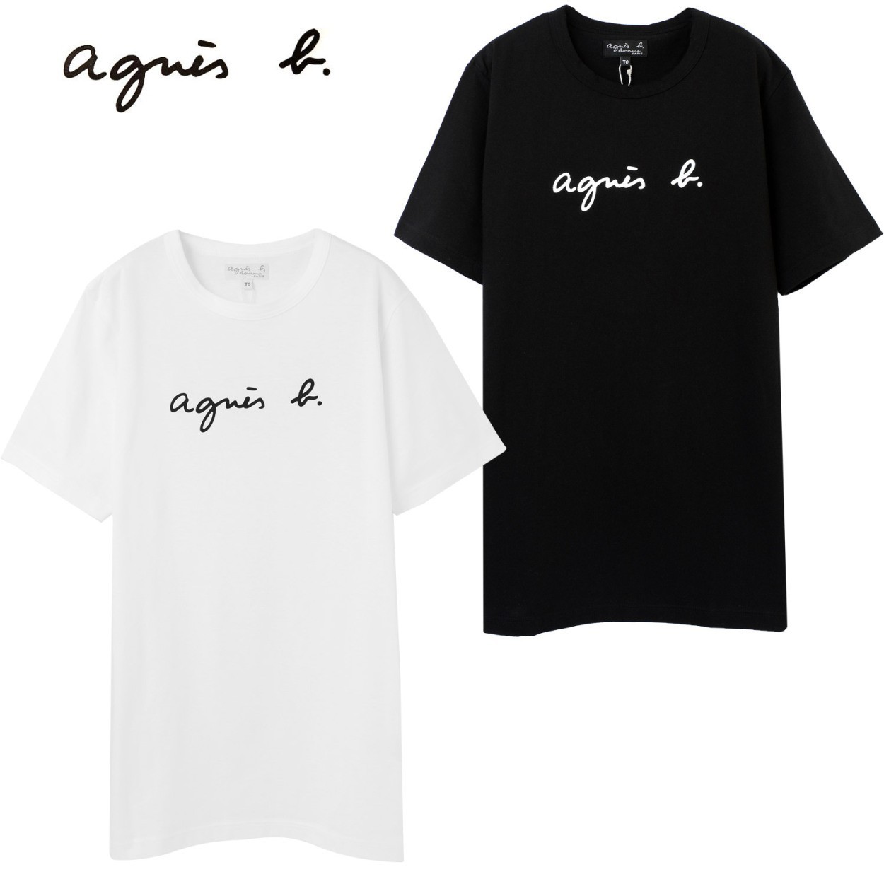 アニエスベー agnes b. Tシャツ 正規品 ブランド メンズ サイズ ロゴ