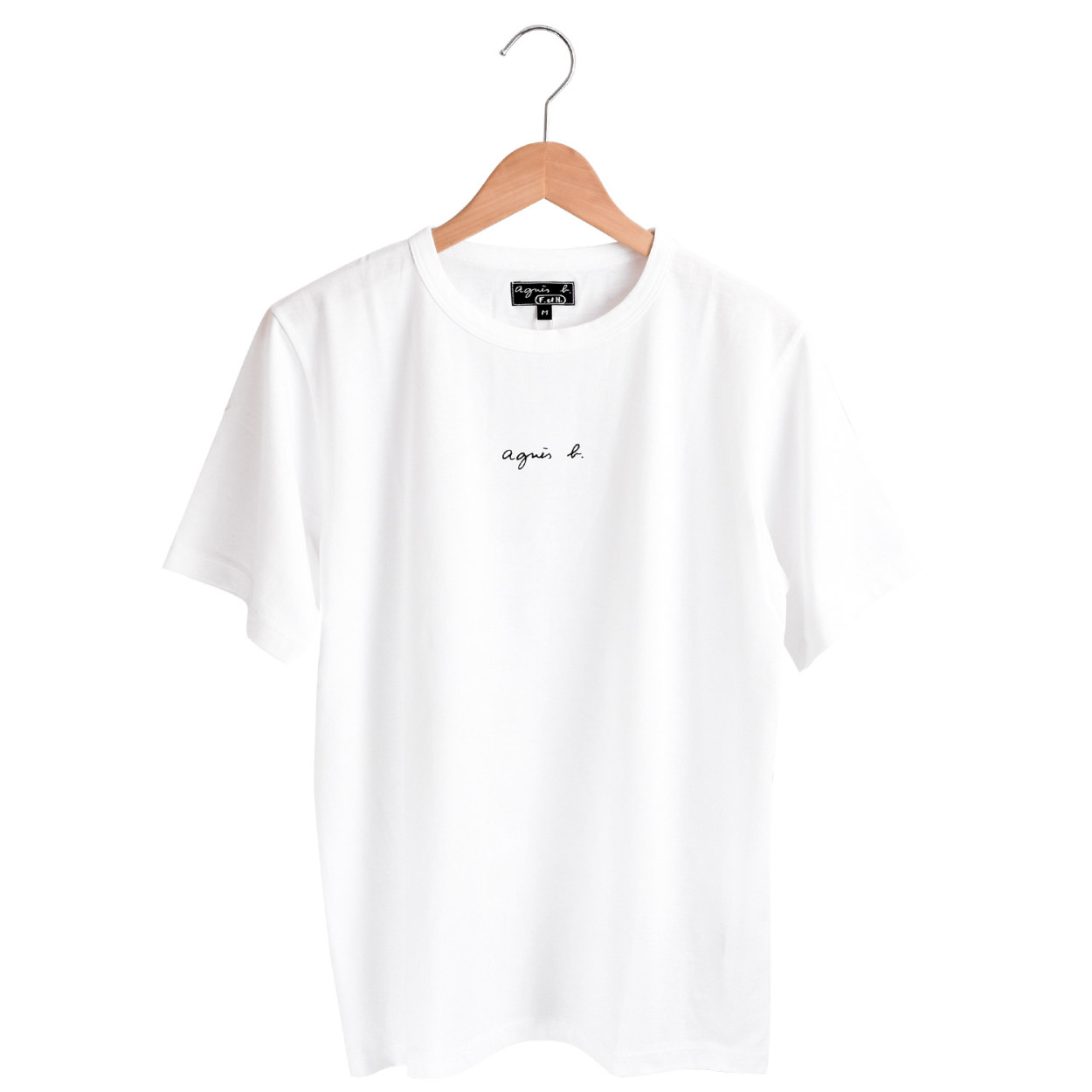 アニエスベー agnes b. Tシャツ 半袖 ロゴ プリント シンプル コットン