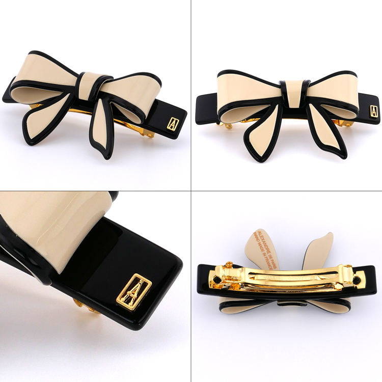アレクサンドルドゥパリリボンバレッタ 6cm ALEXANDREDEPARIS ALEXANDRE DE PARIS アレクサンドル ドゥ パリ リボン バレッタ