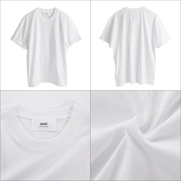 AMI Paris アミパリス ハート刺繍 Tシャツ AMI Alexandre Mattiussi アミパリス PARIS 半袖Tシャツ DE