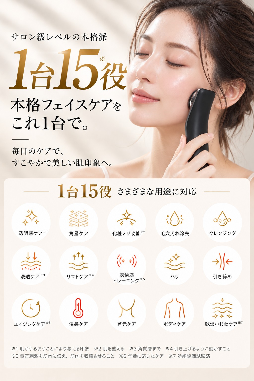 Brighte（ブライト） ELEKI LIFT エレキリフト 美顔器 EMS RF イオン
