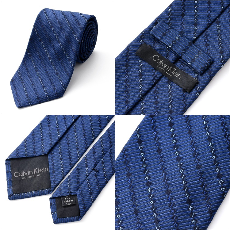 カルバンクライン Calvin Klein ネクタイ ストライプ 小柄 シルク