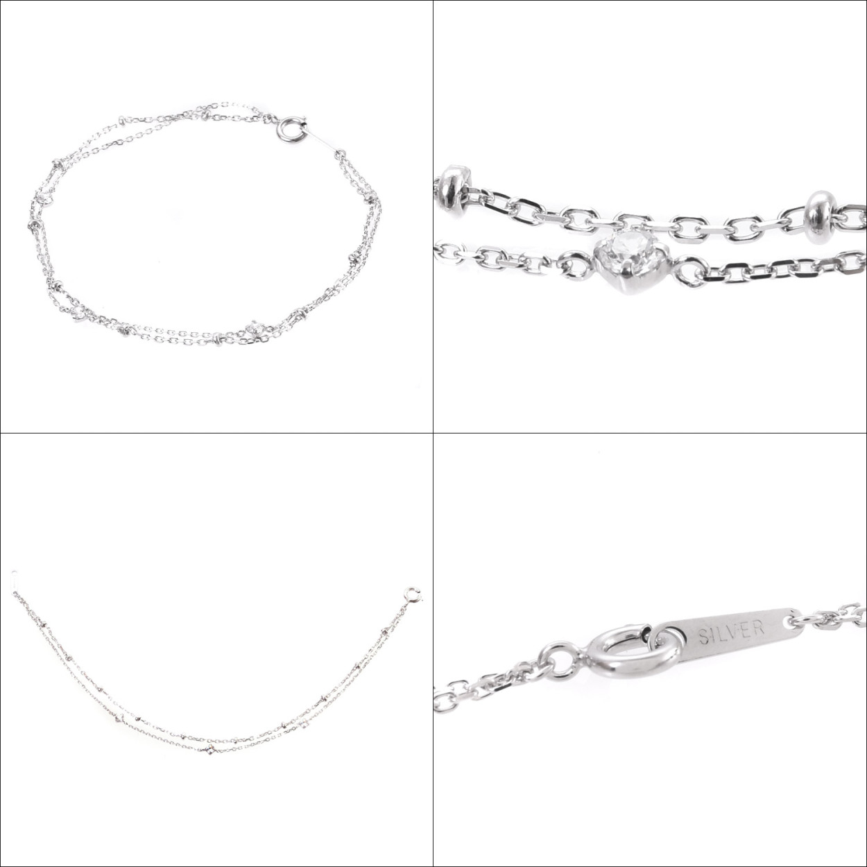 【Canal 4℃】シルバーブレスレット ジルコニア カナルヨンドシー Canal 4℃ ブレスレット シルバー ブレスレット