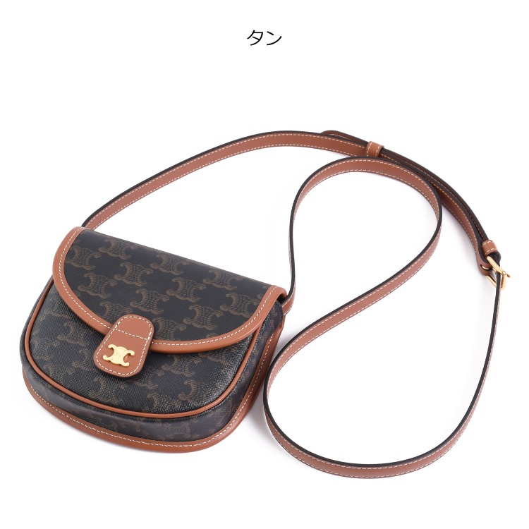 ＊即発可能＊ CELINE トリオンフキャンバス ミニ ブザス タン CELINE】ショルダーバッグ♪トリオンフキャンバス ミニ ブザス