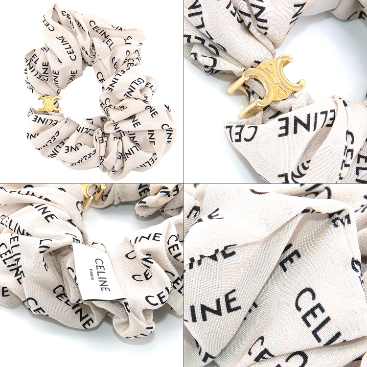 CELINE（セリーヌ） レイユール シュシュ / シルク＆ゴールド