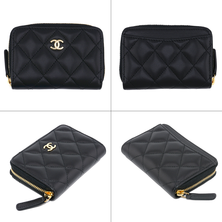 鑑定済⭕️未使用級✨ CHANEL マトラッセ コインケース ラムスキン グレー CHANEL シャネル マトラッセ コインケース ラムスキン