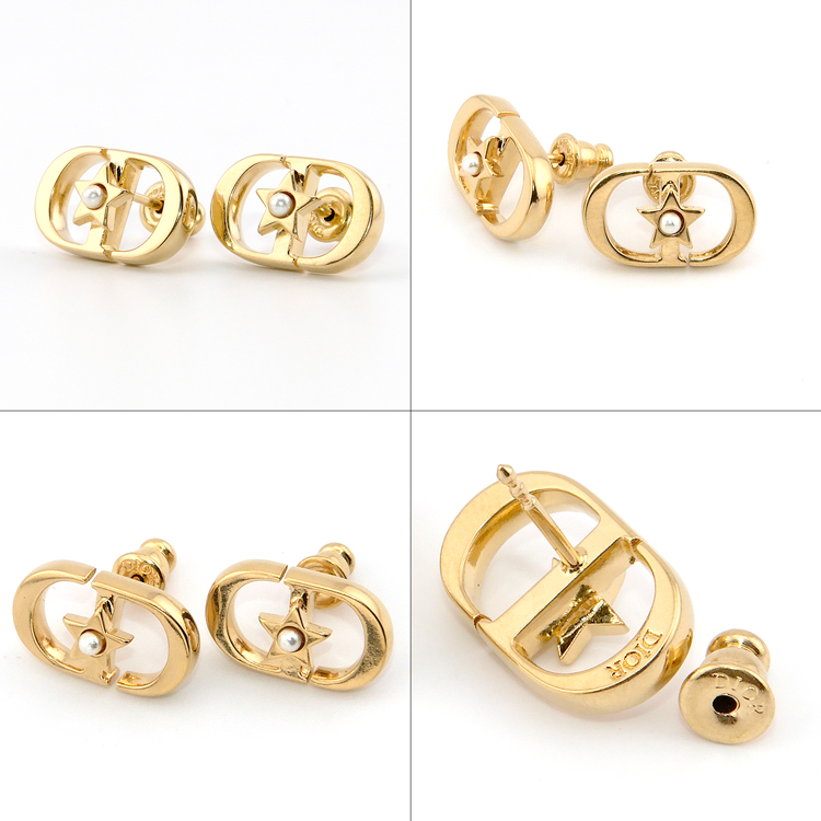 【シグネチャーモチーフ♪】DIOR Lucky Petit CD スタッドピアス DIOR | Lucky Petit CD スタッドピアス メタル & レジンパール