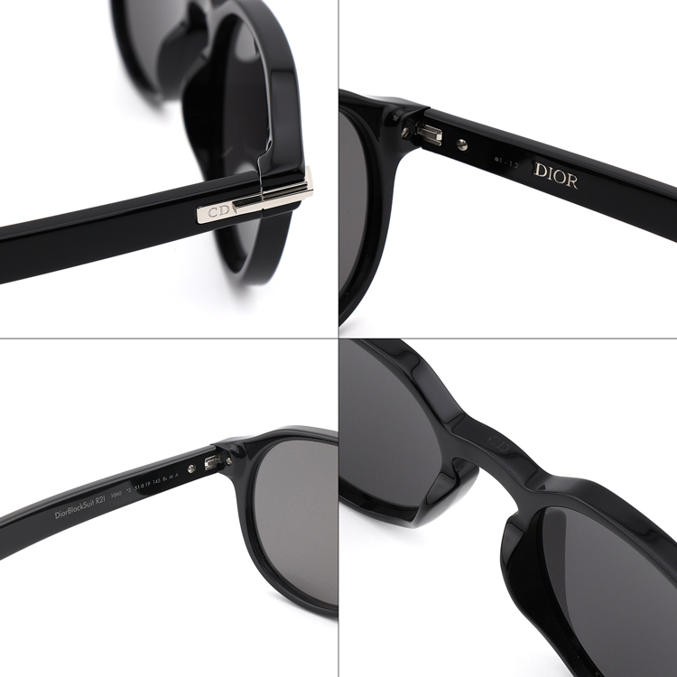 Christian Dior ブラック スクエア サングラス DIOR | DiorMidnight サングラス スクエア