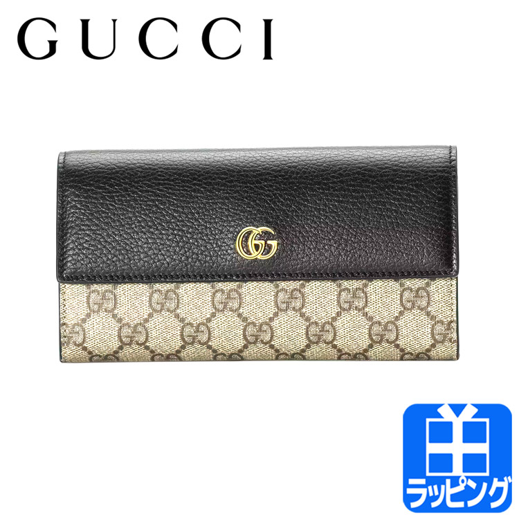 [正規ラッピング済] グッチ GUCCI 財布 長財布 かぶせ 二つ折り財布 GG マーモントレザー コンチネンタルウォレット 小銭入れあり 折財布  レザー 456116