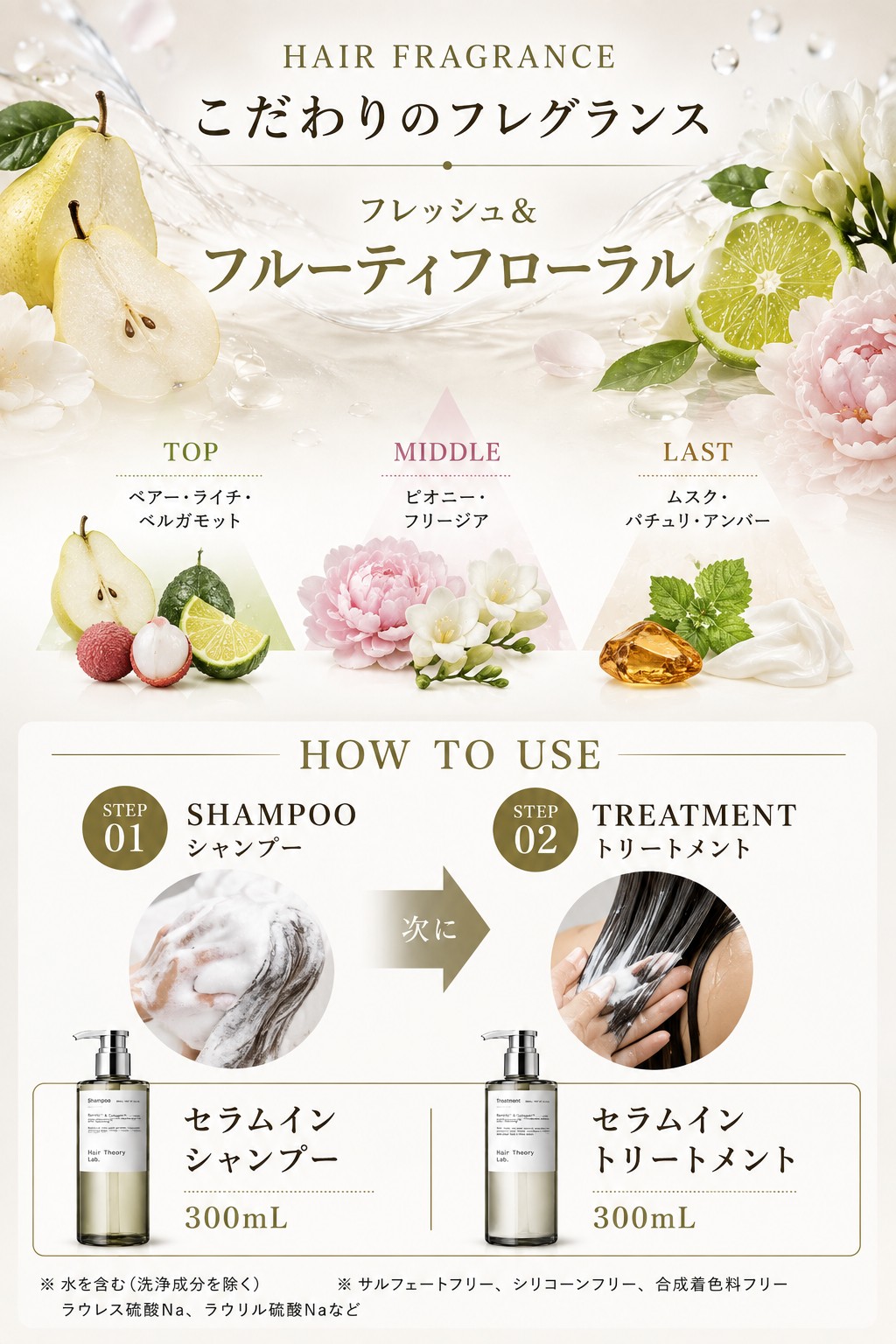 ヘアセオリーラボ セラムイン シャンプー ＆ トリートメント セット 各