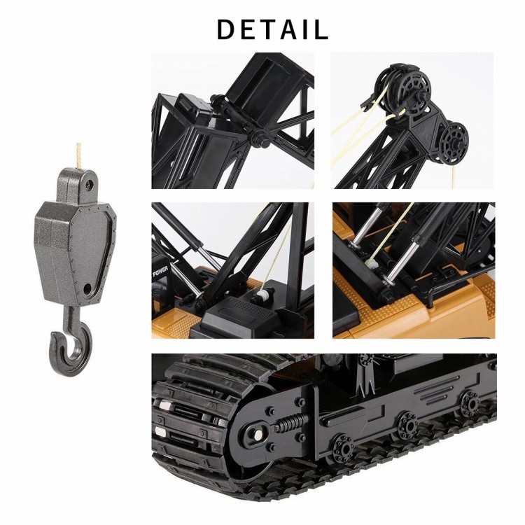 ラジコンカー クレーン車 オフロード 充電式 本格的 HUINA TOYS