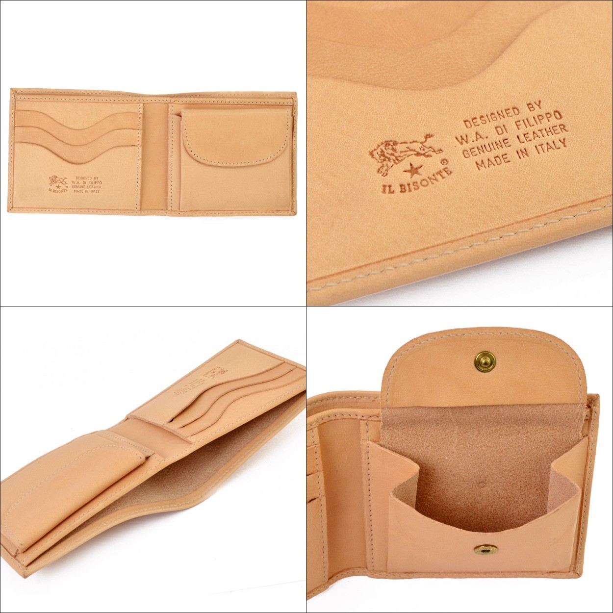 イルビゾンテ IL BISONTE 財布 二つ折り レディース メンズ 専用保存袋