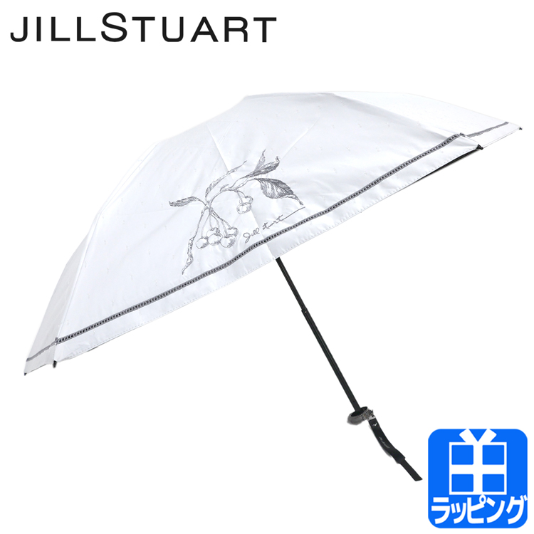 正規取扱店】 ジルスチュアート ホワイト 折り畳み 静雨兼用傘 傘 