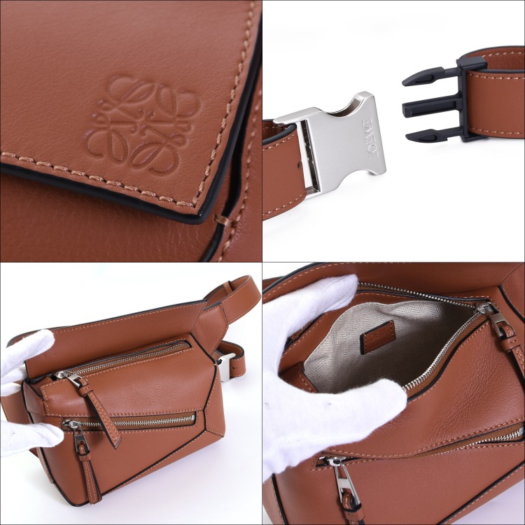 LOEWE（ロエベ） パズル バムバッグ ミニ クラシックカーフ : ティー