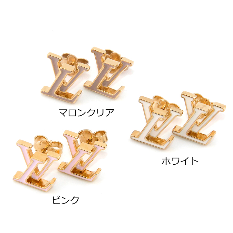 LOUIS VUITTON ピンク ゴールド ピアス アイコニック LOUIS VUITTON ルイヴィトン ピアス・LV アイコニック ピンク