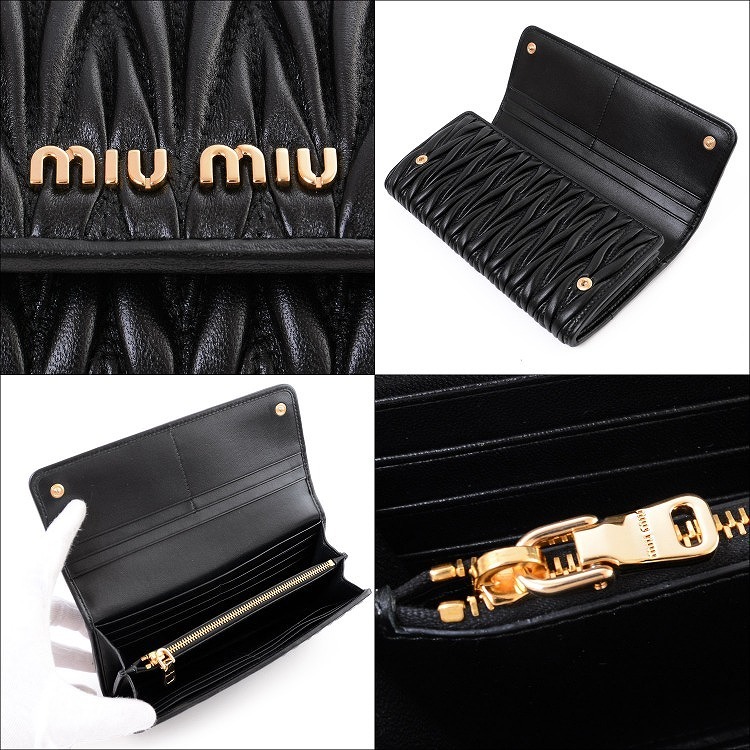 ミュウミュウ MIU MIU 財布 長財布 正規品 新品 小銭入れあり マトラッセ かぶせ 羊革 ラム ブランド おしゃれ かわいい  5MH109N88 : miumiu-5mh109 : ティーブランド - 通販 - Yahoo!ショッピング