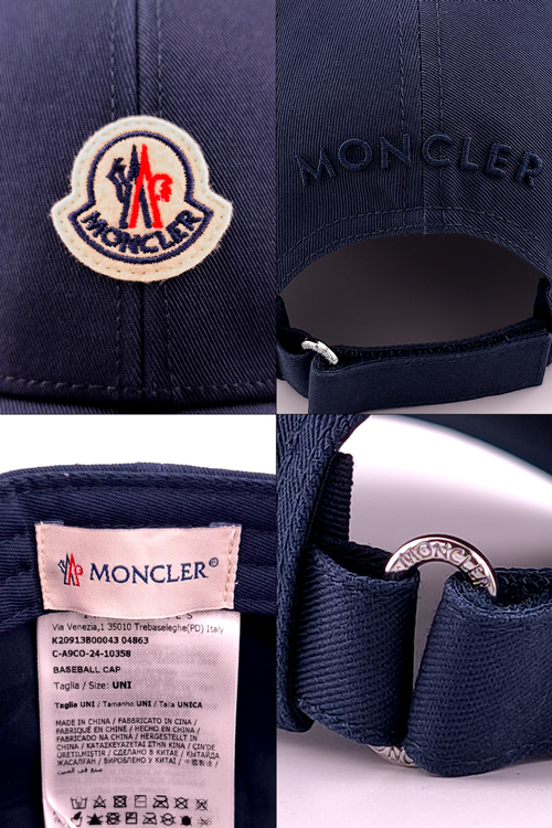 MONCLER（モンクレール） ロゴパッチ キャップ 帽子 3B000.43 04863