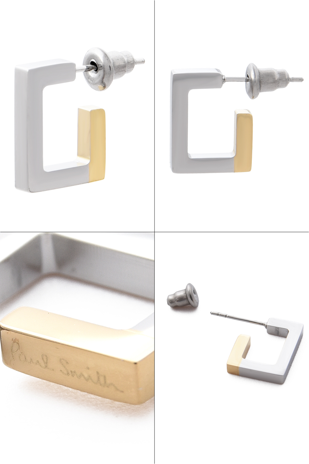 Paul Smith ポールスミス Square Shape シングルピアス : ティー