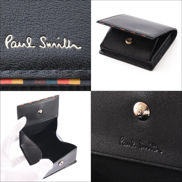 Paul Smith PSN840 ショルダーウォレット ブラック Paul Smith（ポール・スミス） 【名入れ】ポールスミス 財布 二つ折り
