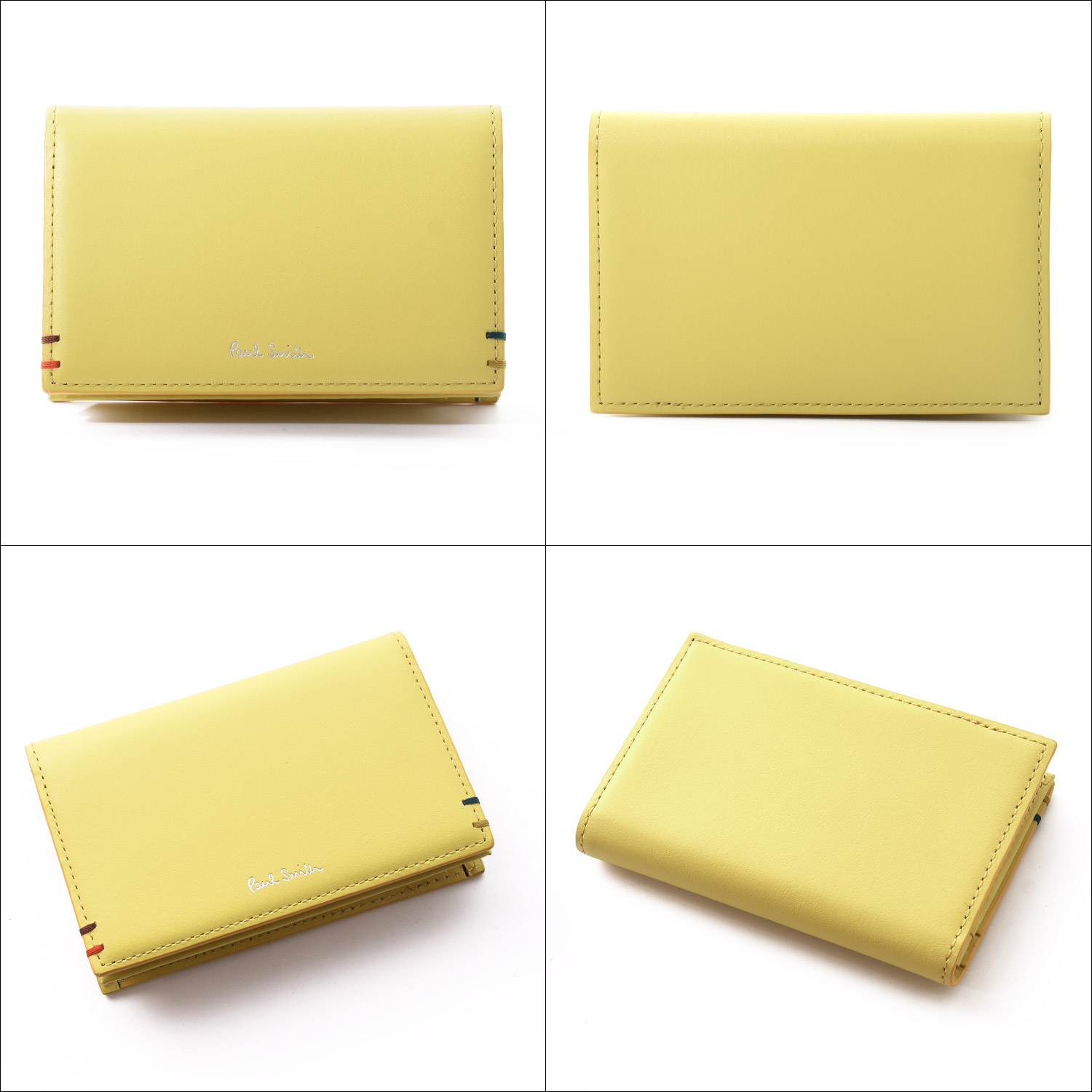 ポールスミス 名刺入れ カラフルクラシック イエロー メンズ PSC101