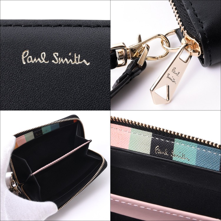 ポールスミス Paul Smith 財布 コインケース 小銭入れ ストラップ サプルレザー レザー 牛革 革 名入れ  LV3PNW0550/BPW550 レディース プレゼント ギフト