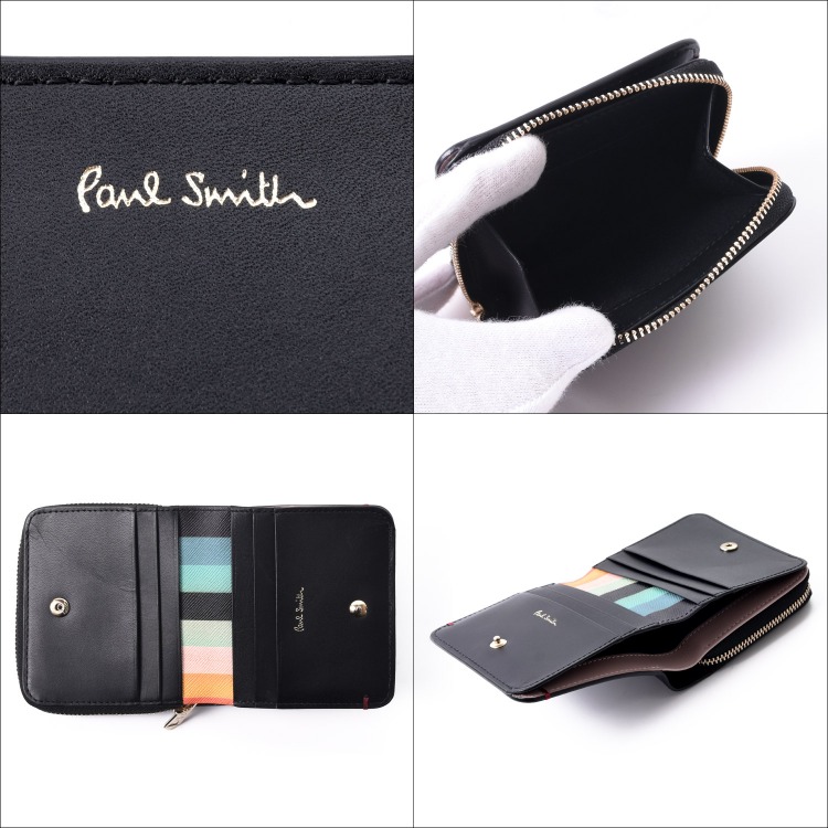 Paul Smith ポールスミス 財布 2つ折り財布 サプルレザー 小銭