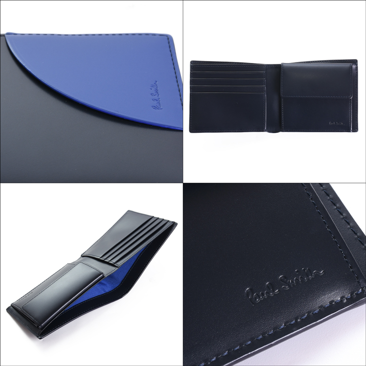 ☆極美品☆ Poul Smith ポールスミス ショルダーポーチ 財布 青×黒 Paul Smith（ポール・スミス） 財布 コンビネーション 2つ折り財布