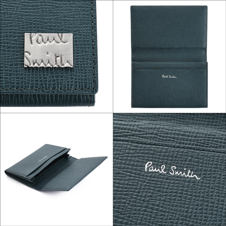 【★R★】Paul Smith 名刺入れ Paul Smith（ポール・スミス） 【名入れ】 メタルクロップドロゴ 名刺