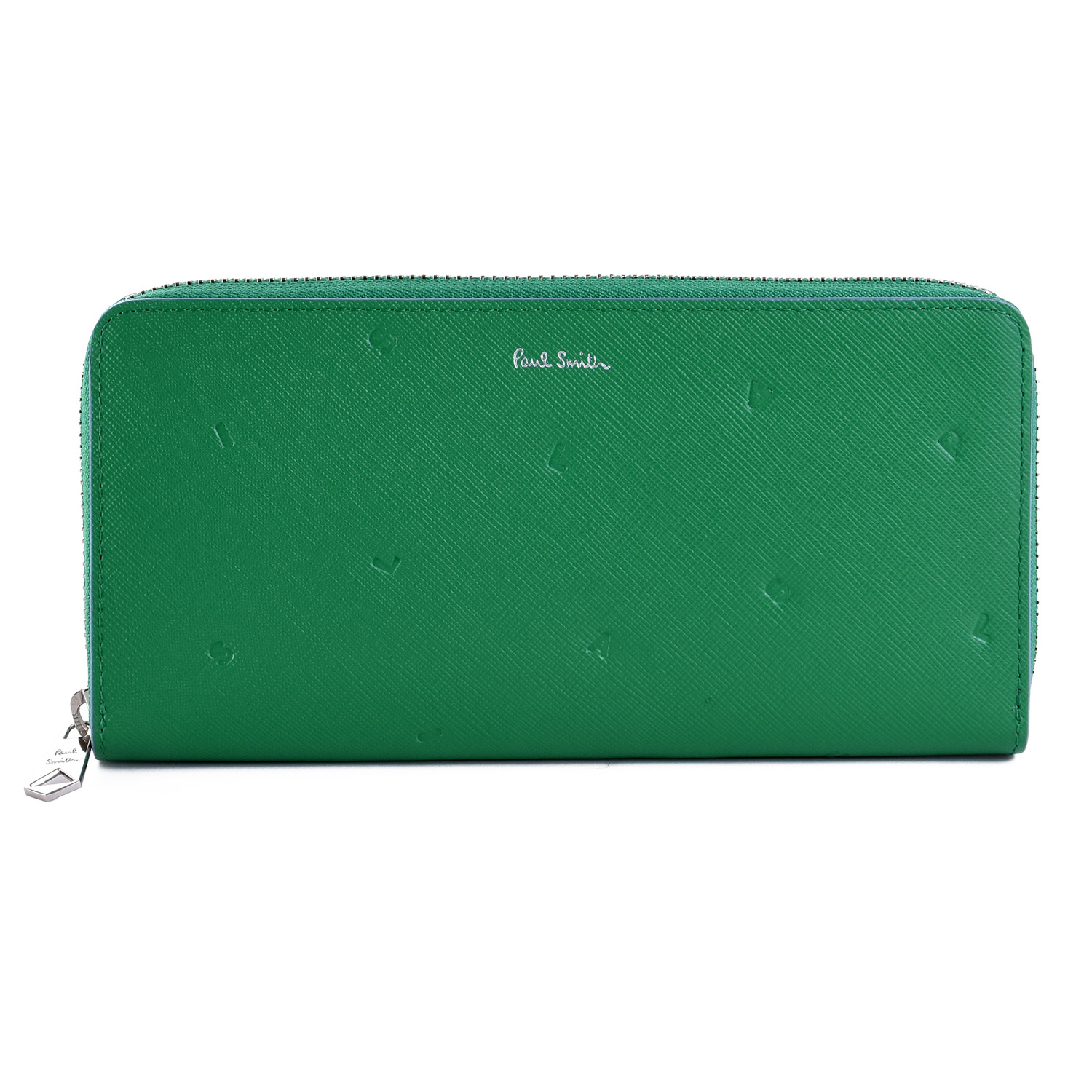 【美品】Paul Smith ラウンドジップ レザー 長財布 ダークグリーン ポールスミス 財布 ラウンド 長財布 レザー ウォレット メンズ (Paul