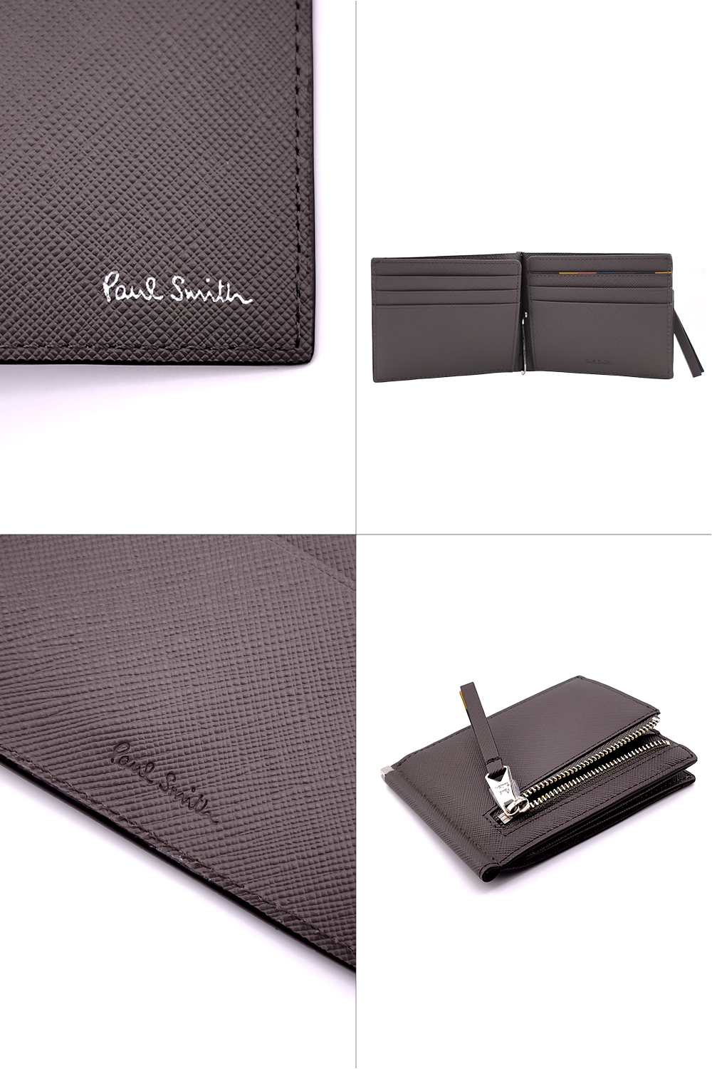 未使用 Paul Smith ポールスミス 二つ折り財布 マネークリップ Paul Smith（ポール・スミス） ブライトストライププラー