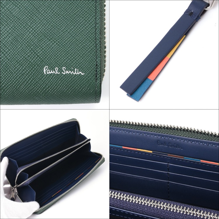 送料込みPaul Smith 長財布 BPS917 グリーン ポールスミス Paul Smith 財布 （グリーン） -waja bazar - 海外