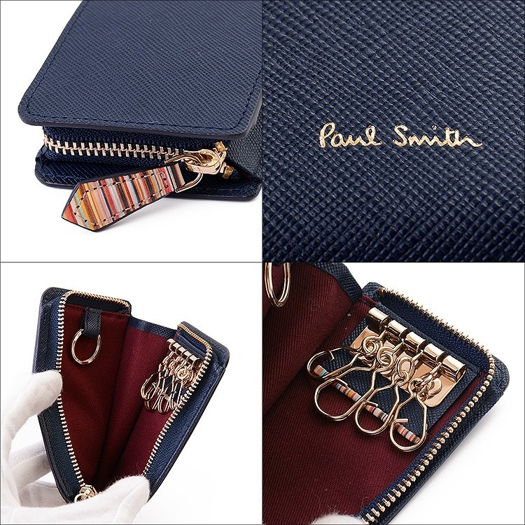 ポールスミス Paul Smith キーケース 4連 メンズ ジップストロー