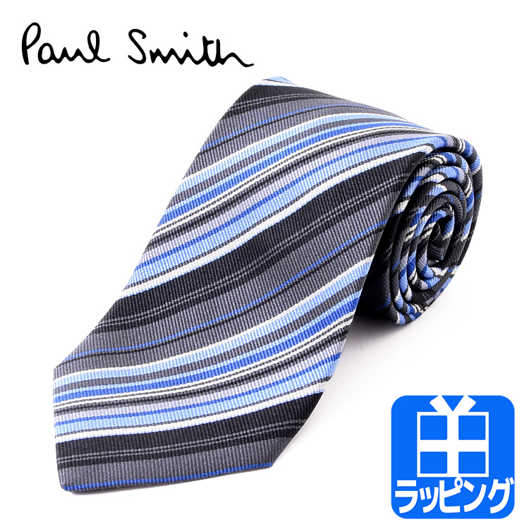 ポールスミス Paul Smith ネクタイ 名入れ 刺繍 ストライプ シルク ブランドネクタイ ビジネス 就活 結婚式 おしゃれ 彼氏 男性  0TIEX-ALU14