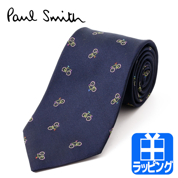 ポールスミス Paul Smith ネクタイ 下着 名入れ 刺繍 うさぎ 自転車 シルク ブランド ビジネス 就活 結婚式 おしゃれ プレゼント ギフト