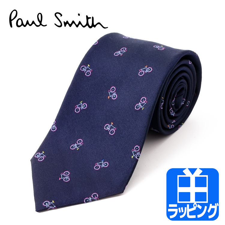 ポールスミス Paul Smith ネクタイ 下着 名入れ 刺繍 うさぎ 自転車 シルク ブランド ビジネス 就活 結婚式 おしゃれ プレゼント ギフト