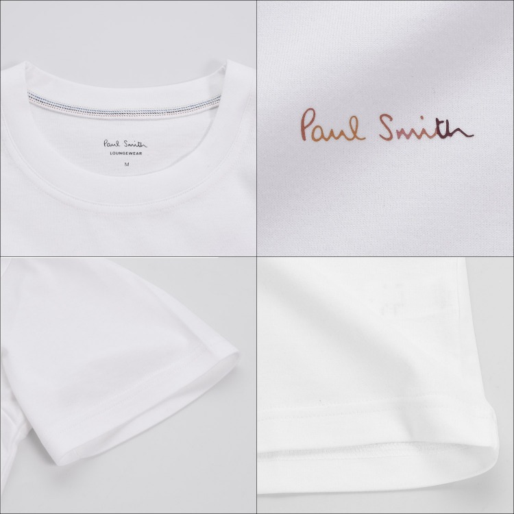 新品未使用ポールスミス　Paul Smith クロップド　半袖　ホワイト　白 Paul Smith（ポール・スミス） Happy 半袖Tシャツ : ティーブランド