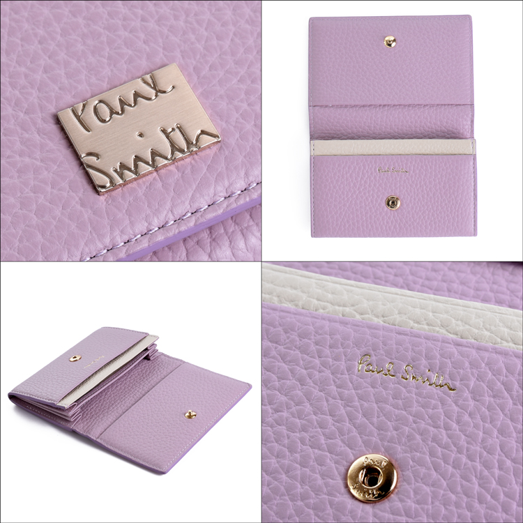 ※すし※ 名刺入れ【Paul Smith】 Paul Smith（ポール・スミス） 【名入れ】 メタルクロップドロゴ 名刺