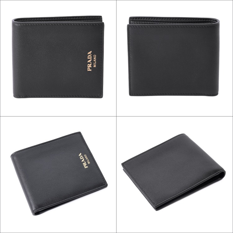 PRADA プラダ 2つ折り財布(小銭入れ付き) ブラック 1MV204 2DMI