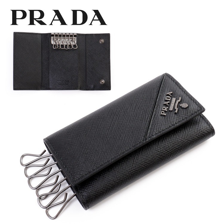 プラダ PRADA キーケース 6連 牛革 本革 カーフ サフィアーノ レザー 2PG222