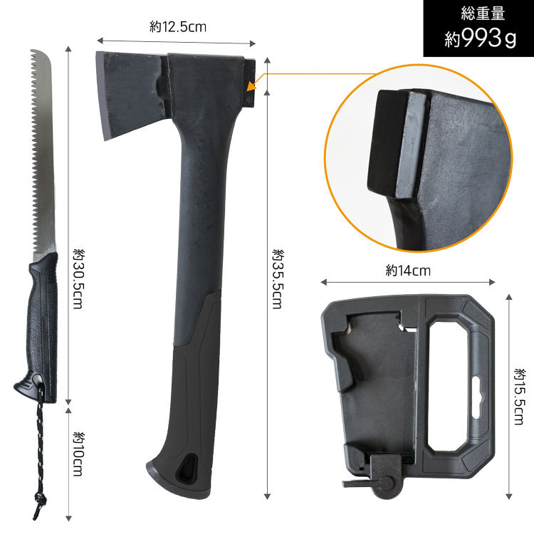 未使用　新品　手斧　薪割り 焚火 キャンプアウトドア　ビッグアグネス　ハンマー 415H2Em6XiL.jpg_BO30,255,255,