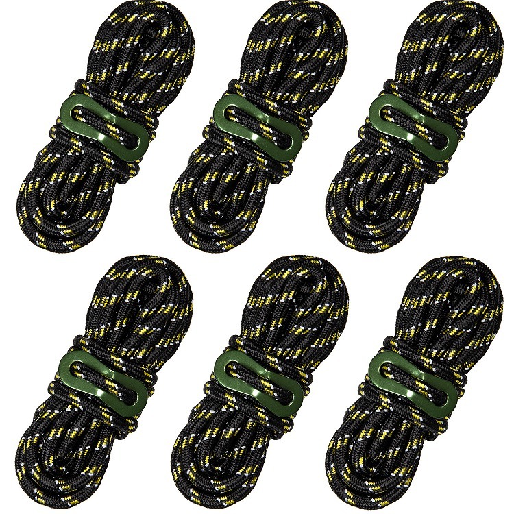 Sale 93 Off Tobau オニヤンマロープ セット 5mm 4ｍ 6本 反射材入り 自在金具 テントロープ タープロープ ガイロープ パラコード キャンプ アウトドア Cisama Sc Gov Br